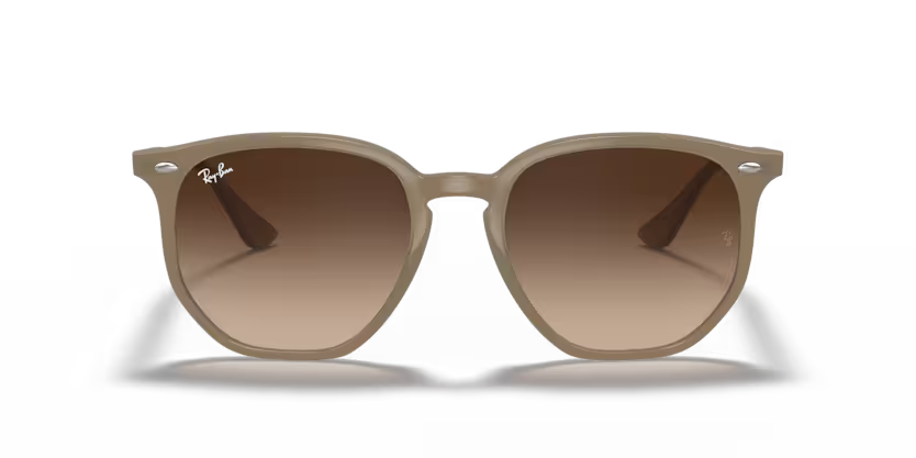 0RB4306__616613__STD__shad__fr Óculos de Sol Ray-Ban Hexagonal 0RB4306 - Bege 616613 - Imagem 1