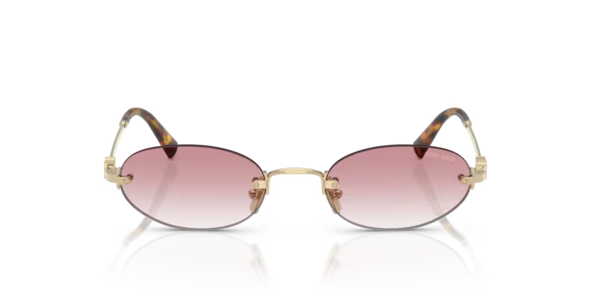 0MU_A54S__ZVN70O__P21__shad__fr Óculos de Sol Miu Miu 0MU A54S - Dourado ZVN70O 51 - Imagem 1