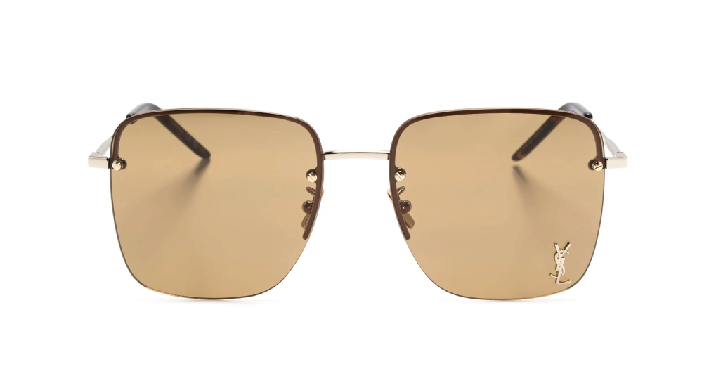 Prasncheta 1 Óculos de Sol Saint Laurent SL 312 M-014 58 - Dourado - Imagem 1