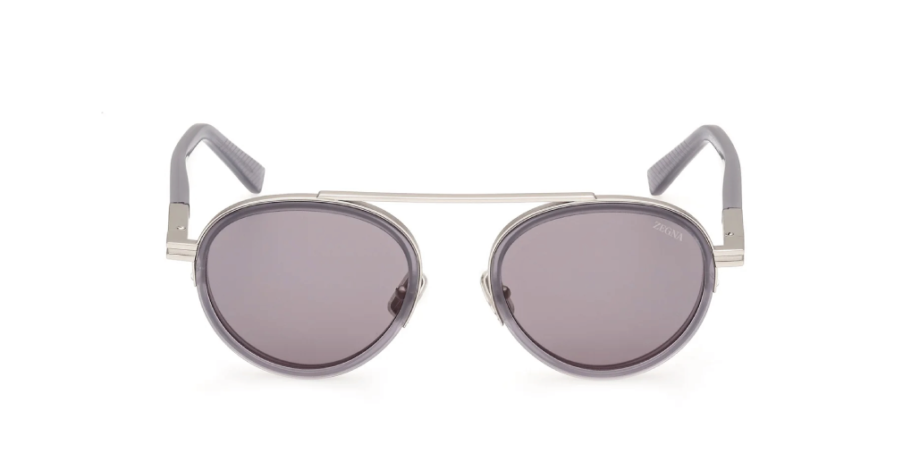 site d2 Óculos de Sol Zegna EZ0242 20A 51 - Prateado - Imagem 1