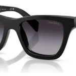 Óculos De Sol Prada Pr C07s 16k90a 51 Borboleta Preto Cinza Degradê