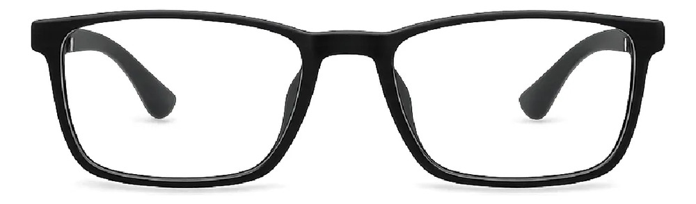 901635-MLB112586363880_062026 Óculos De Grau Preto Retangular - Preto Fosco Preto - Imagem 1