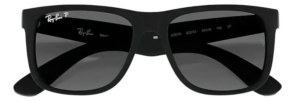 776851-MLA99465166204_112025 Óculos De Sol Polarizados Ray-ban Justin Classic Rb4165l Degradê Polarizado Preto Grey Matte Black - Imagem 1